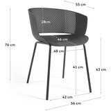 Kave Home Crne blagovaonske stolice u setu 4 kom Yeray – | shoptok.hr