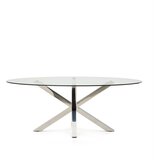 Kave Home Jedilna miza s stekleno mizno ploščo 100x200 cm Argo – | Shoptok.si