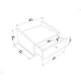 Hanah home noćni ormarić anel white | ePonuda.com