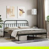 vidaXL Metalni okvir za krevet s uzglavljem crni 180x200 cm | shoptok.hr