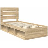  Krevetna konstrukcija s uzglavljem Sonoma hrast 75 x 190 cm | shoptok.hr