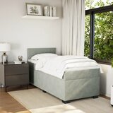 Box spring krevet s madracem svjetlosivi 100x200 cm baršunasti | shoptok.hr