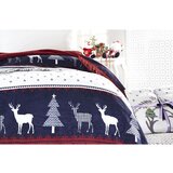 Mila Home Crvena/plava deka s božićnim motivom od mješavine pamuka 150x200 cm – | shoptok.hr