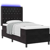  Krevet s opruga kutije s madracem Crna 90 x 190 cm Baršun | shoptok.hr
