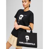 Karl Lagerfeld Shopper torba nude / siva / crna / bijela | shoptok.hr