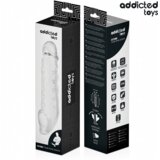 Addicted Toys - prozirna navlaka za penis s prstenom za testise - 23cm | shoptok.hr
