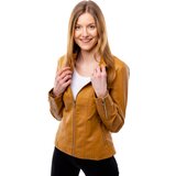 Glano Women's leatherette jacket - brown Cene