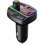 Kettz fm transmiter i punjač paya bluetooth 2xUSB QC3.1 type-c led Cene