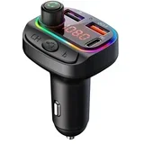 fm transmiter i punjač paya bluetooth 2xUSB QC3.1 type-c led
