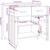  Komoda HAMAR boja meda 79 x 40 x 80 cm od masivne borovine | shoptok.hr