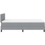  Krevet s kutijom opruge i madracem &amp LED svjetlo siva 120x190 cm tkanina | shoptok.hr