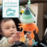Infantino plišana zvečka i grickalica Pull & Shake Jittery Pal - Hermit Crab | shoptok.hr