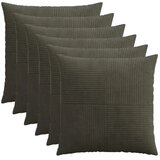  Presvlaka za jastuk 6 pcs ALMELO Antracit 80 x 80 cm Kord - Antracit 80 x 80 cm 6 | shoptok.hr