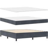 Box Postelja z vzmetnico z vzmetnico Temno siva 180 x 200 cm Žamet, (5000127000) | Shoptok.si