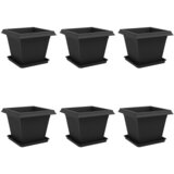 Saksije za biljke 6 pcs Crna 43 x 43 x 33,5 cm Plastika | shoptok.hr