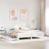  Okvir kreveta bez madraca bijeli 200x200 cm od masivne borovine | shoptok.hr