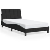  The Living Store Posteljni okvir z vzglavjem črn 100x200 cm žamet - Posteljni Okvir, (21492036) | Shoptok.si