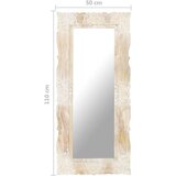 vidaXL Ogledalo bijelo 110 x 50 cm od masivnog drva manga | shoptok.hr