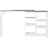  Barski stol s pomičnom policom bijeli 138 x 39 x 110 cm | shoptok.hr