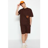 Trendyol Sweatsuit - Brown - Relaxed fit Cene