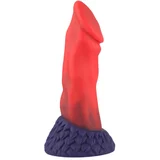 HiSmith HSD52 Realistic Silicone Dildo Suction Cup 8.6" Red-Purple