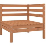 Maison Chic Vrtni kotni kavč - Zunanji kavč 2 kosa medeno rjava trdna borovina, (22043818) | Shoptok.si