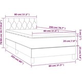 Box spring krevet s madracem tamnoplavi 80 x 200 cm baršunasti | shoptok.hr