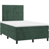 Krevet box spring s madracem tamnozeleni 120x190 cm baršunasti | Eponuda.com