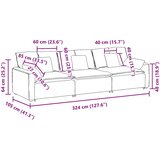  Modularna sofa s jastucima tamno siva | shoptok.hr