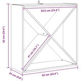  Stojalo za vino 4 pcs Naravna 62 x 25 x 62 cm, (5000108316) | Shoptok.si