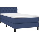  Krevet box spring s madracem LED plavi 80 x 200 cm od tkanine | shoptok.hr