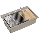 Quadron granitni umivalnik MARC 110 WORKSTATION Beige | Shoptok.si