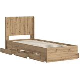 Krevetna konstrukcija s pohranom i uzglavljem Hrast artisan | shoptok.hr