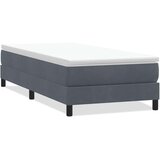 Box Spring krevet bez madracem tamno sivi 100x220 cm baršun | Eponuda.com
