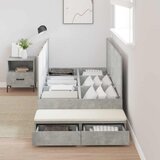 Krevet s ladicama Betonski sivi 80 cm Konstruirano drvo | shoptok.hr