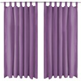 vidaXL Zavese iz mikro satena 2 kosa z zankami 140x225 cm lila barve Cene