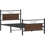  Okvir kreveta bez madraca smeđa boja hrasta 100 x 190 cm drveni | Eponuda.com