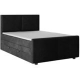 MID.YOU POSTELJA BOXSPRING 140 cm x 200 cm , les, kovina, umetna masa, tekstil črna | Shoptok.si