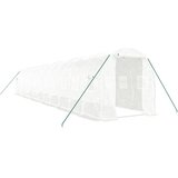 The Living Store Rastlinjak z jeklenim okvirjem bel 24 m² 12x2x2 m - Rastlinjak, (21418970) | Shoptok.si