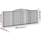  Obokane gabion košare 6 kosov 400x30x140/160cm pocinkano železo, (21732395) Cene