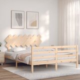 vidaXL Okvir za krevet s uzglavljem 140x200 cm od masivnog drva Cijene