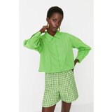 Trendyol Light Green Basic Shirt Cene