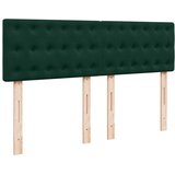  s oprugama i madracem tamnozeleni 140x200 cm baršunasti | shoptok.hr
