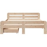 vidaXL Posteljni okvir brez vzmetnice 150x200 cm trdna borovina | Shoptok.si