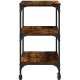  Kuhinjska kolica boja hrasta 60 x 41 x 76 cm konstruirano drvo | shoptok.hr