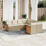 vidaXL 8-dijelni set vrtnih sofa od poliratana s jastucima bež | shoptok.hr