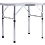 vidaXL Zložljiva miza za kampiranje bela iz aluminija 60x45 cm, (20817041) Cene
