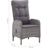  7-dijelni vrtni blagovaonski set sivi | shoptok.hr