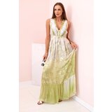 Kesi Włoski Women's viscose dress with embroidery olive | Shoptok.si