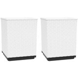 Maison Chic Visok lonec 2 kosa bel 30x30x37 cm polipropilen, (21789506) | Shoptok.si